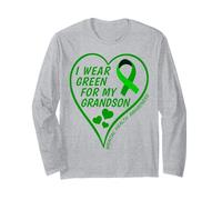 I Wear Green For My Grandson - Mental Health Awareness 2026 Manga Larga