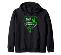 I Wear Green For My Grandson - Mental Health Awareness 2026 Sudadera con Capucha