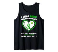 I Wear Green for my Husband - Camisa de concientización sobre la Enfermedad celíaca Camiseta sin Mangas