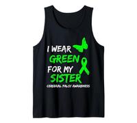 I Wear Green For My Sister Cerebral Palsy Ribbon Camiseta sin Mangas