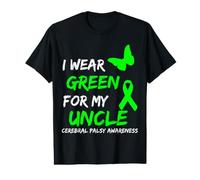 I Wear Green For My Uncle Cerebral Palsy Ribbon Camiseta gráfica económica