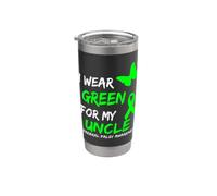 I Wear Green For My Uncle Cerebral Palsy Ribbon Vaso térmico de acero inoxidable de doble pared