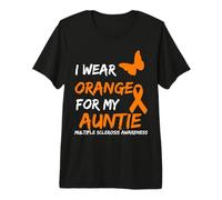 I Wear Naranja para Mi Tía Cinta De Esclerosis Múltiple Camiseta Premium