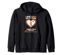 I Wear Orange for my Cousin Prader Willi Syndrome Awareness Sudadera con Capucha