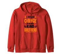 I Wear Orange For My Girlfriend COPD Warrior COPD Concientización sobre la EPOC Sudadera con Capucha