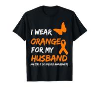 I Wear Orange For My Husband Multiple Sclerosis Ribbon Camiseta