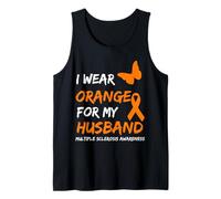 I Wear Orange For My Husband Multiple Sclerosis Ribbon Camiseta sin Mangas