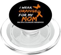 I Wear Orange For My Mom Multiple Sclerosis Ribbon PopSockets PopGrip para MagSafe