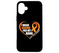 I Wear Orange For My Nana Kidney Cancer Awareness Month 2026 Carcasa para iPhone 16 Plus