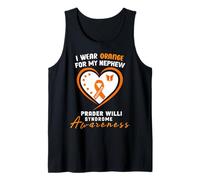 I Wear Orange for my Nephew Prader Willi Syndrome Awareness Camiseta sin Mangas