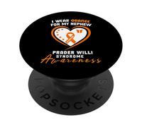 I Wear Orange for my Nephew Prader Willi Syndrome Awareness PopSockets PopGrip Adhesivo