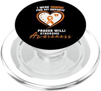 I Wear Orange for my Nephew Prader Willi Syndrome Awareness PopSockets PopGrip para MagSafe