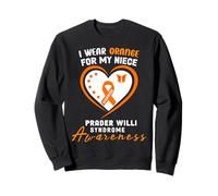 I Wear Orange for my Niece Prader Willi Syndrome Awareness Sudadera