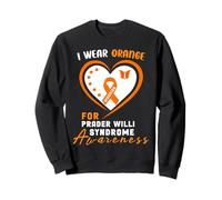 I Wear Orange for Prader-Willi Syndrome Awareness Sudadera