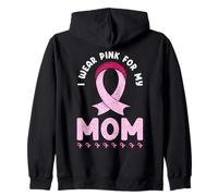 I Wear Pink For Mom Breast Cancer Sudadera con Capucha