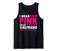 I Wear Pink For My Girlfriend Cancer Concienciación Camiseta sin Mangas
