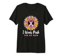 I Wear Pink For My Mom Breast Cancer Awareness Camiseta Premium