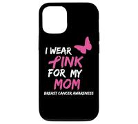 I Wear Pink For My Mom Breast Cancer Awareness Ribbon Family Carcasa para iPhone 12/12 Pro