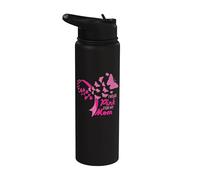 I Wear Pink for My Mom Breast Cancer Awareness Supporter Stainless Steel Insulated Water Bottle