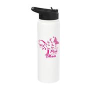 I Wear Pink for My Mom Breast Cancer Awareness Supporter Stainless Steel Insulated Water Bottle