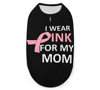 I Wear Pink for My Mom Camisas para Perros Camisetas de Verano para Mascotas Camiseta sin Mangas Suave Ropa para Mascotas para Cachorros y Gatos pequeños