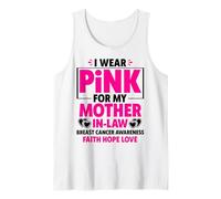I Wear Pink For My Mother In-Law Cancer Concienciación sobre el cáncer de Mama Camiseta sin Mangas