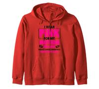 I Wear Pink For My Mother In-Law Cancer Concienciación sobre el cáncer de Mama Sudadera con Capucha