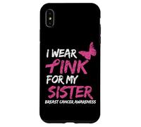 I Wear Pink For My Sister Breast Cancer Awareness Ribbon Carcasa para iPhone XS MAX