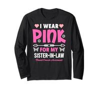 I Wear Pink For My Sister In-Law Breast Cancer Awareness Manga Larga