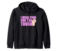I Wear Pink For The Tough Cáncer De Mama Lazo Rosa Sudadera con Capucha