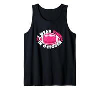I Wear Pink In October Football Lazo Rosa Camiseta sin Mangas
