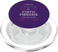 I Wear Purple FOR Cystic Fibrosis Awareness Walk Meme PopSockets PopGrip para MagSafe