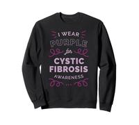 I Wear Purple FOR Cystic Fibrosis Awareness Walk Meme Sudadera