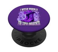 I Wear Purple For Lupus Awareness PopSockets PopGrip Adhesivo