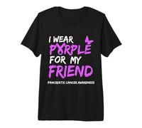 I Wear Purple for my Friend Pancreatic Cancer Awareness Camiseta Premium