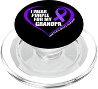 I Wear Purple For My Grandpa Pancreatic Cancer Awareness PopSockets PopGrip para MagSafe