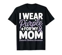 I Wear Purple For My Mom Domestic Violence Awareness Camiseta