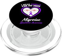 I Wear Purple for My Mom Migraine Headache Conciencia PopSockets PopGrip para MagSafe