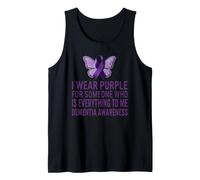 I Wear Soporte de Cinta de Mariposa para concienciación sobre la Demencia púrpura Camiseta sin Mangas