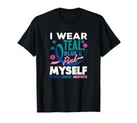 I Wear Teal, Blue & Pink For Myself Concientización sobre el cáncer de tiroides Camiseta