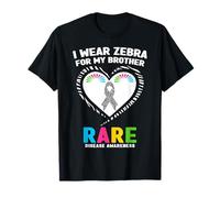 I Wear Zebra for My Brother - Concienciación sobre Enfermedades Raras Camiseta