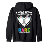 I Wear Zebra for My Daughter - Concienciación sobre Enfermedades Raras Sudadera con Capucha