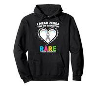 I Wear Zebra for My Daughter - Concienciación sobre Enfermedades Raras Sudadera con Capucha