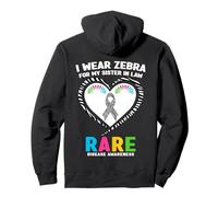 I Wear Zebra for My Sister in Law - Concienciación sobre Enfermedades Raras Sudadera con Capucha