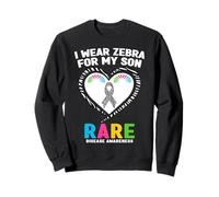 I Wear Zebra for My Son - Concienciación sobre Enfermedades Raras Sudadera