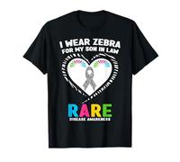 I Wear Zebra for My Son in Law - Concienciación sobre Enfermedades Raras Camiseta
