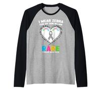 I Wear Zebra for My Son in Law - Concienciación sobre Enfermedades Raras Camiseta Manga Raglan