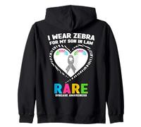 I Wear Zebra for My Son in Law - Concienciación sobre Enfermedades Raras Sudadera con Capucha
