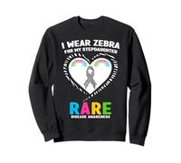I Wear Zebra for My Stepdaughter - Conciencia sobre Enfermedades Raras Sudadera