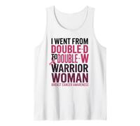 I Went from Double D to Double W Warrior Woman Breast Cancer Camiseta sin Mangas